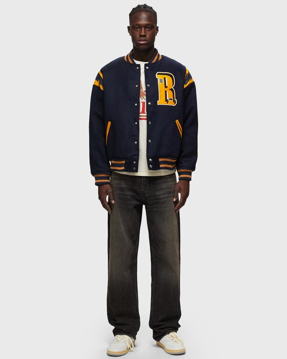 Rhude Blue Lightning Bomber Jacket