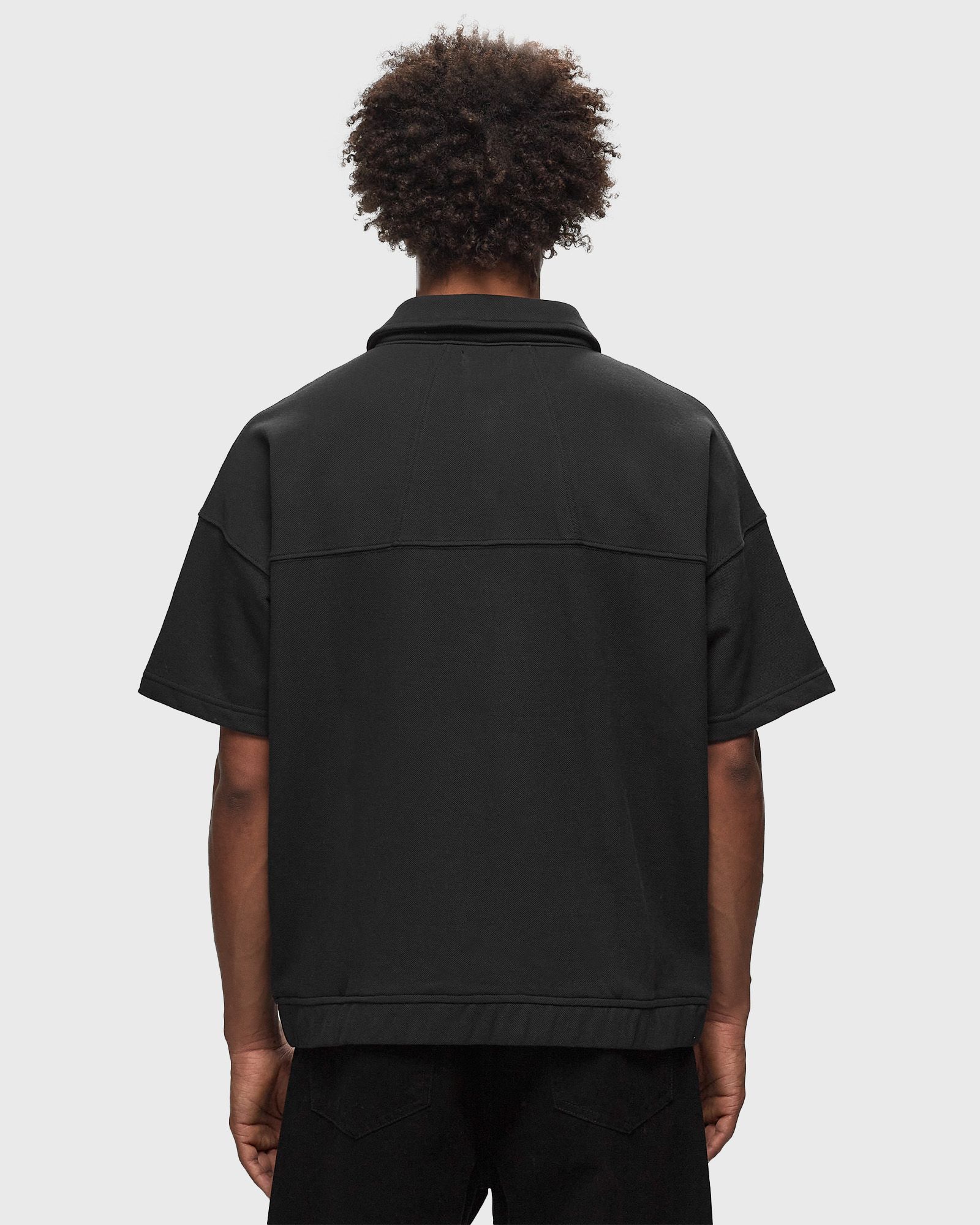 RHUDE PIQUE SNAP SHORT SLEEVE POLO