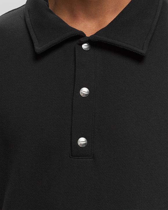 RHUDE PIQUE SNAP SHORT SLEEVE POLO
