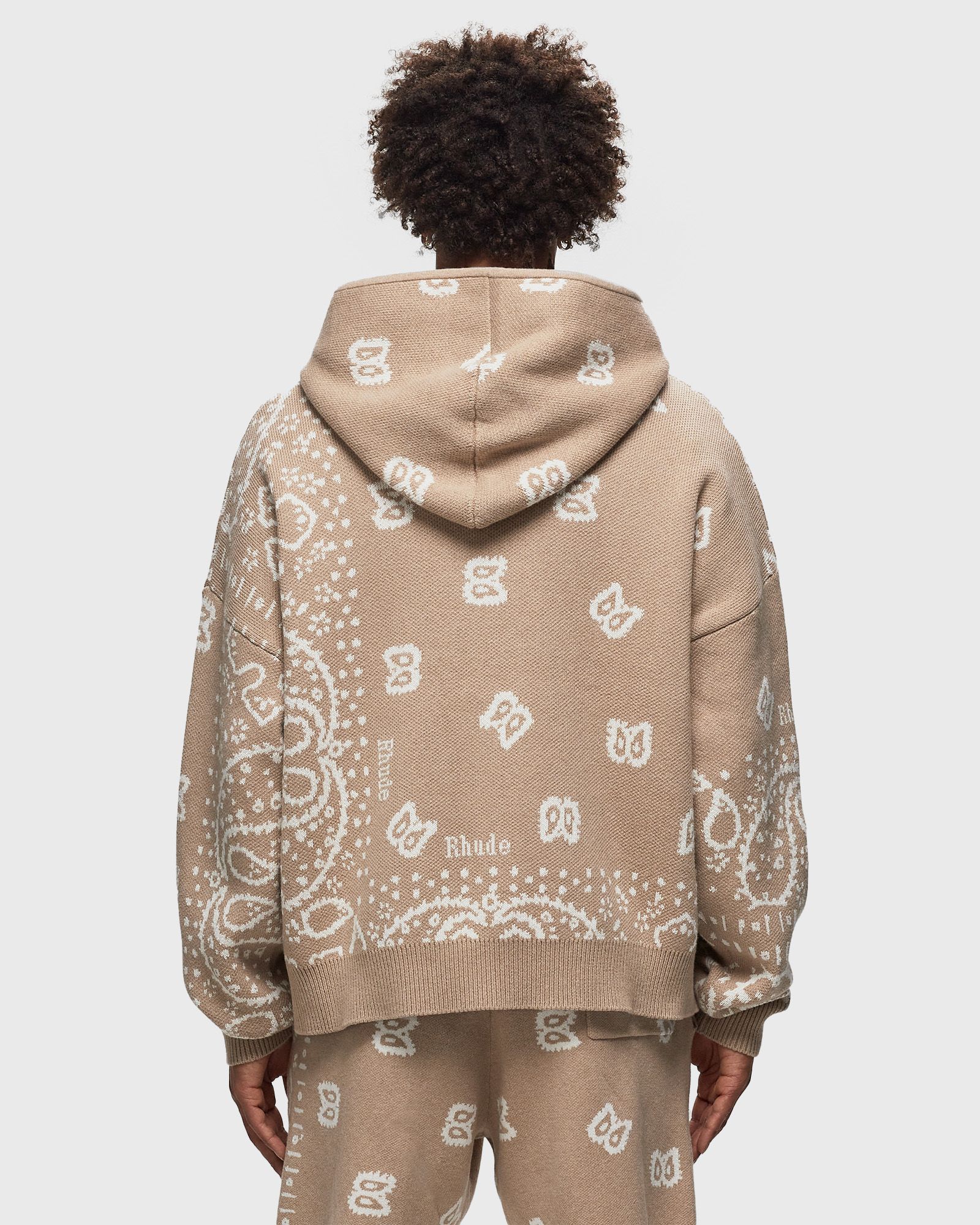 RHUDE BANDANA KNIT ZIP-UP