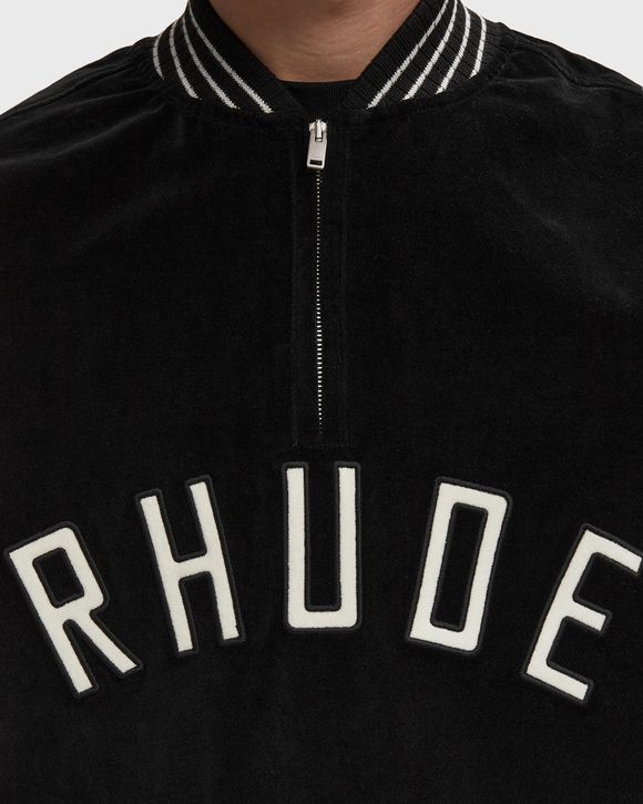 VELOUR TRACK QUARTER ZIP-UP