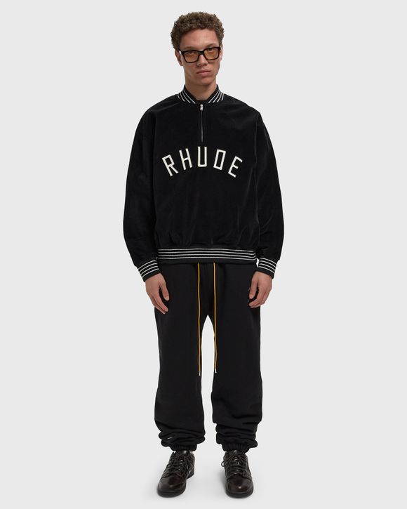 VELOUR TRACK QUARTER ZIP-UP