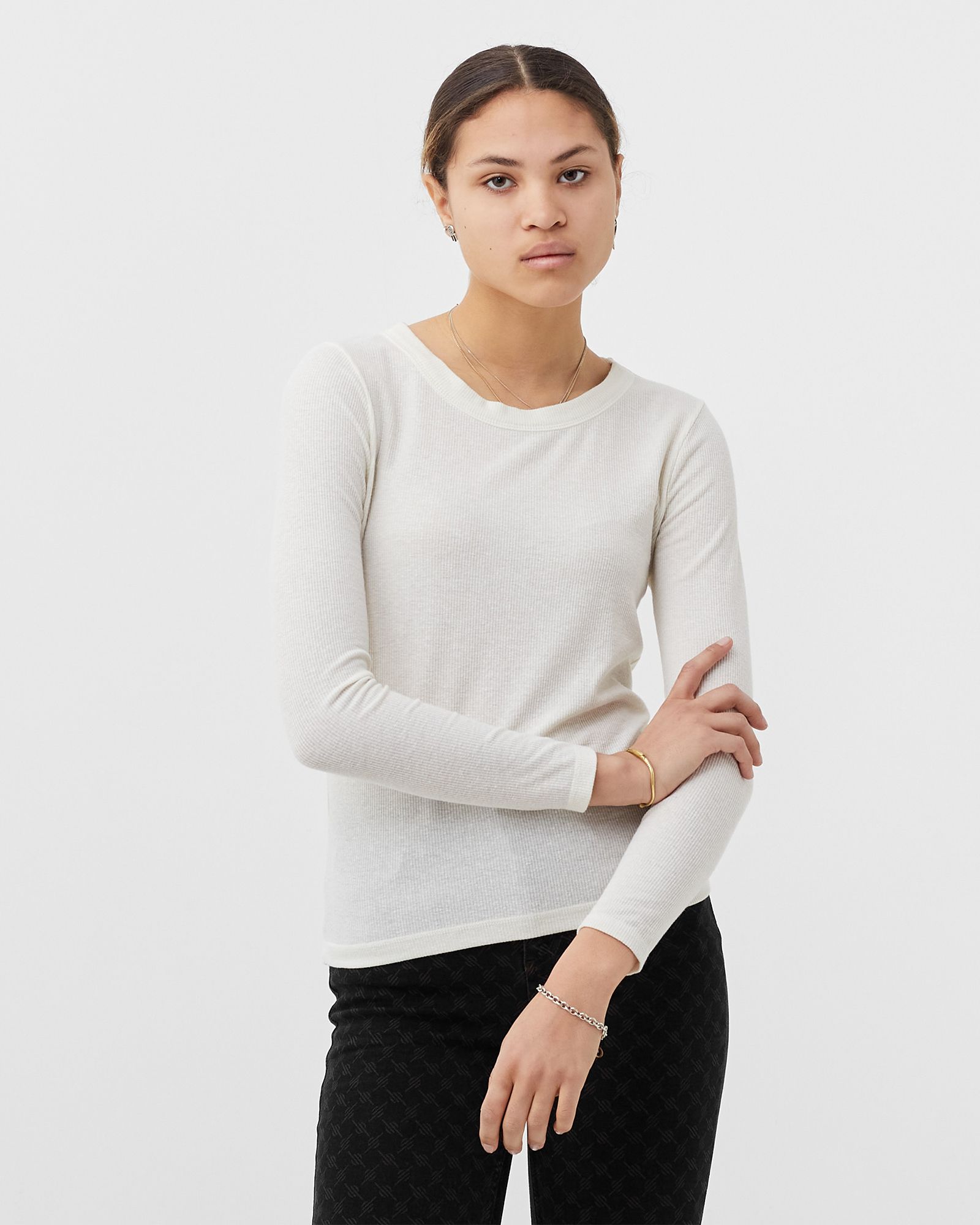 WMNS T-SHIRT ML COL BATEAU P2