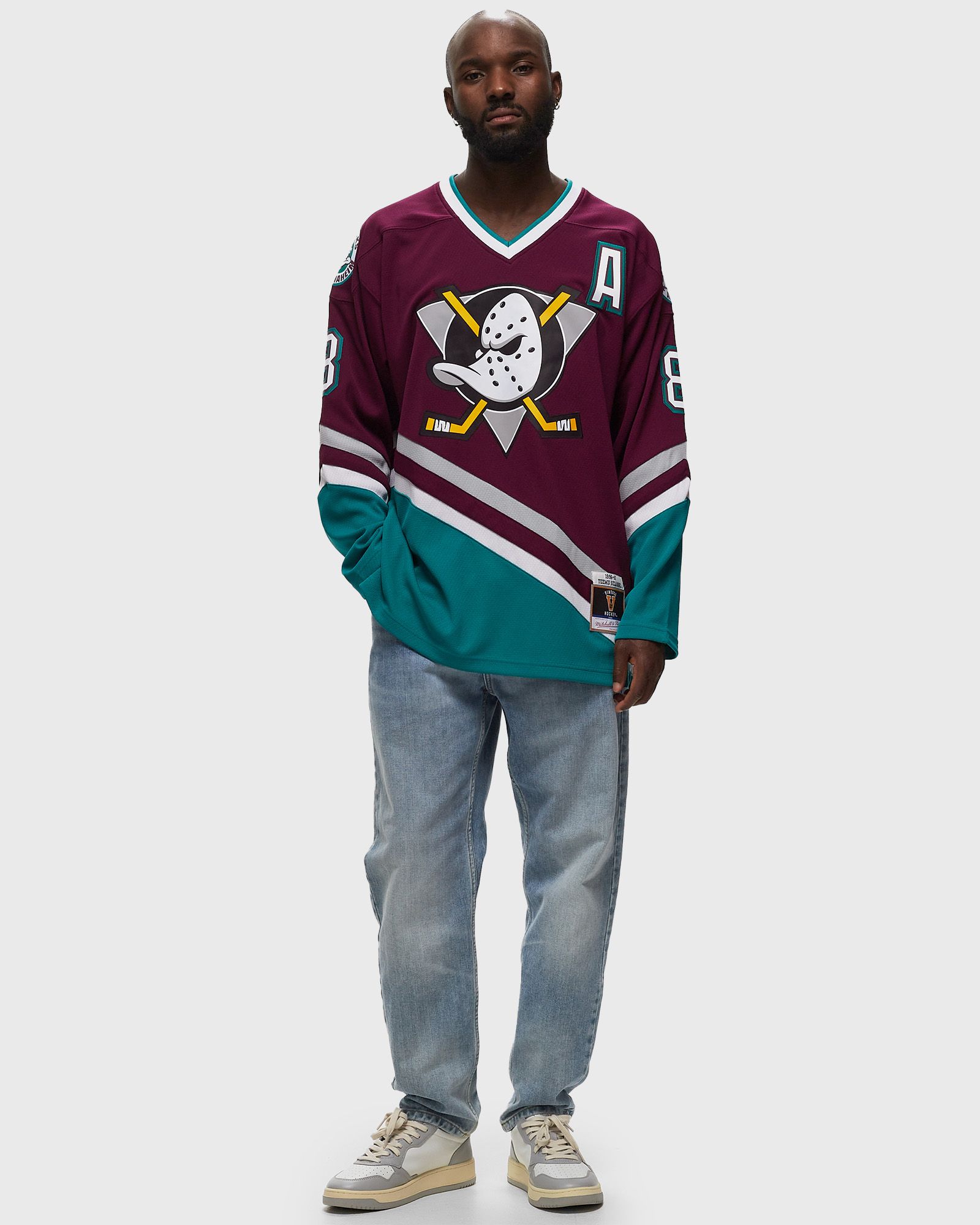 NHL BLUE LINE JERSEY ANAHEIM DUCKS 1996-97 TEEMU SELANNE #8