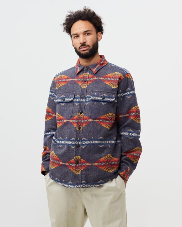 Pendleton Jacquard CPO Jacket Blue - PINTO MOUNTAINS