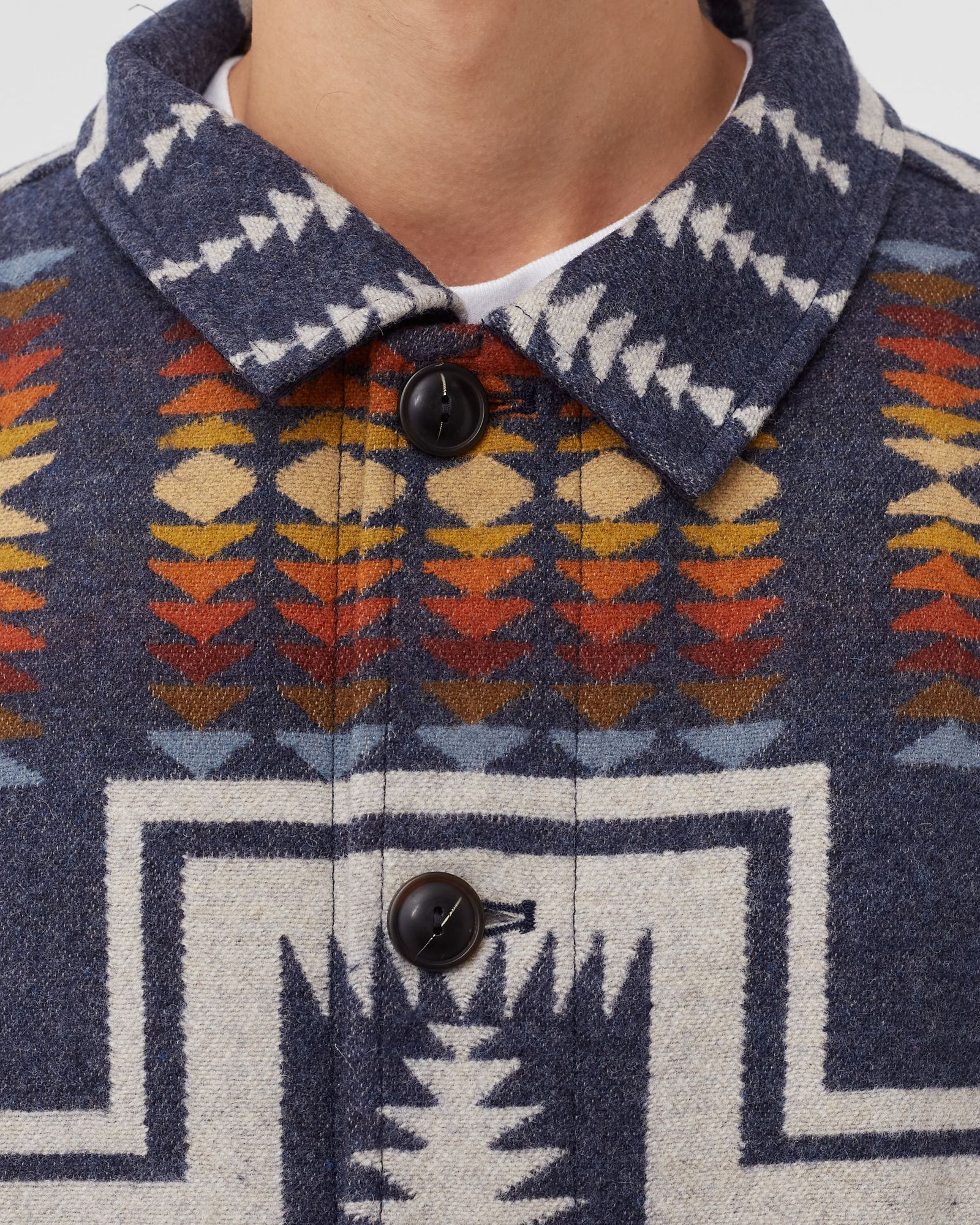 Harding Button Coat - Navy