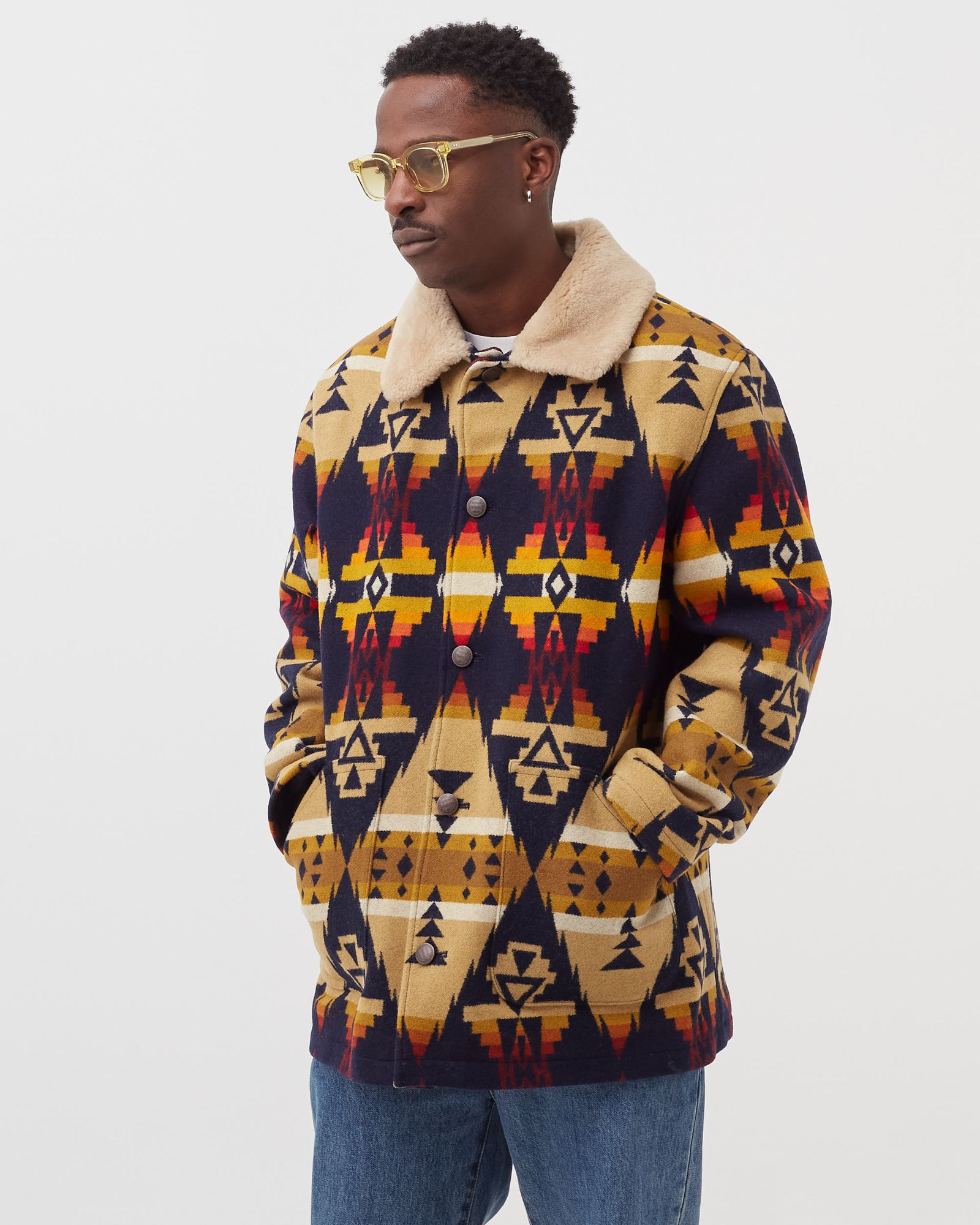 Brownsville Shearling Collar Coat - Thomas Kay