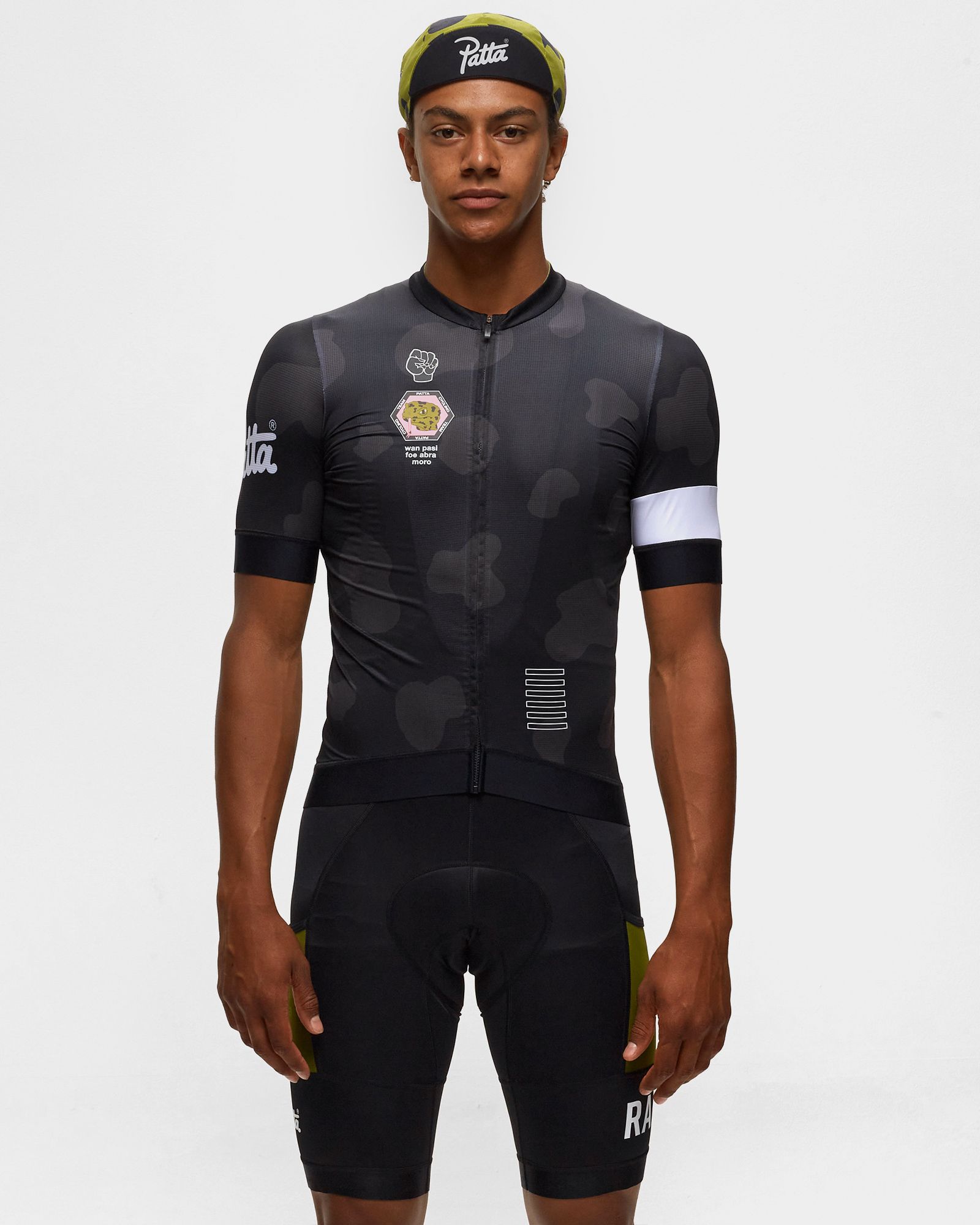 ウェア Rapha+Patta Men's ProTeam TrainingJersey Patta x Rapha Men's Pro Team Training Jersey (Black/Stone