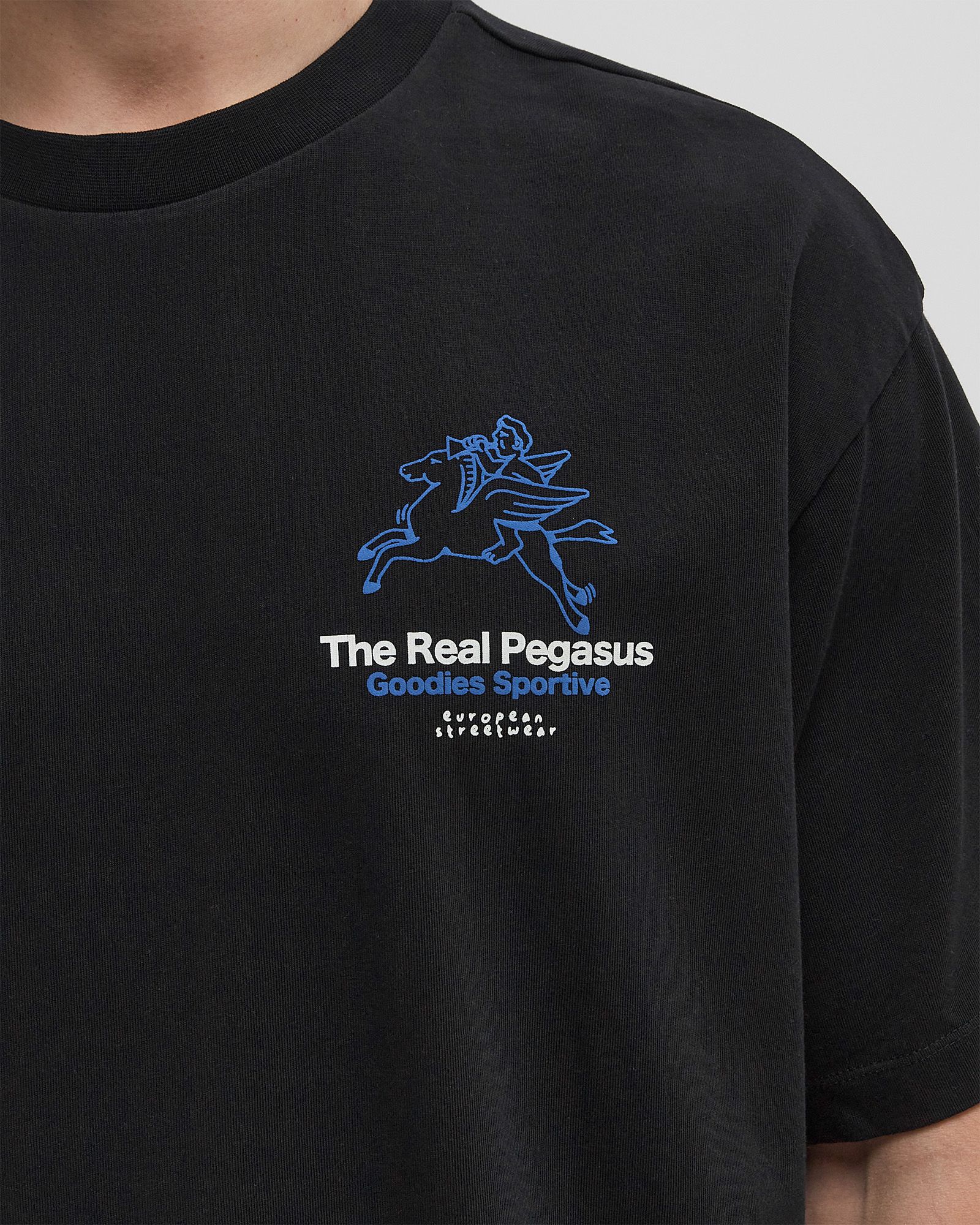 REAL PEGASUS BLACK TEE
