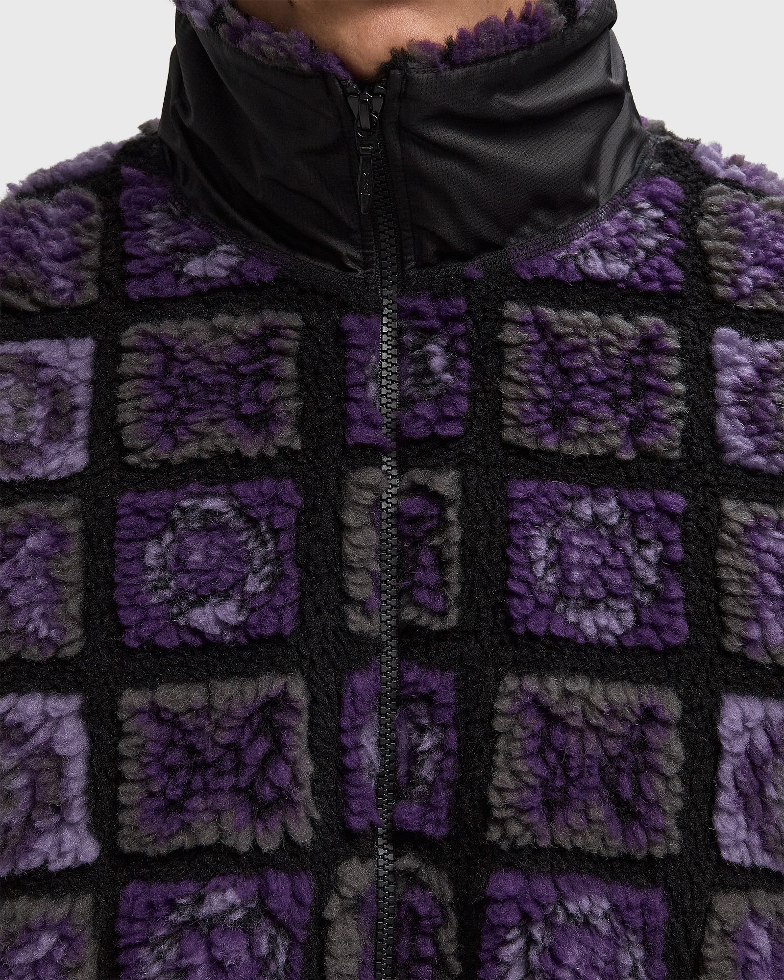 Faux Fur Jacket - Papillon Plaid Pile