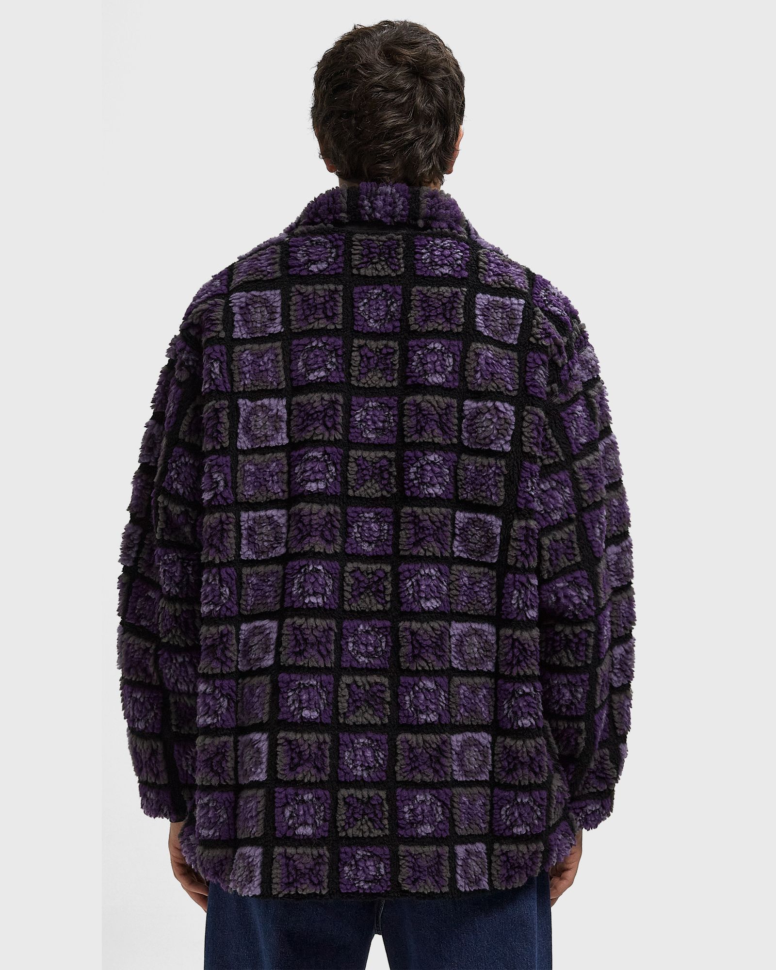 Faux Fur Jacket - Papillon Plaid Pile