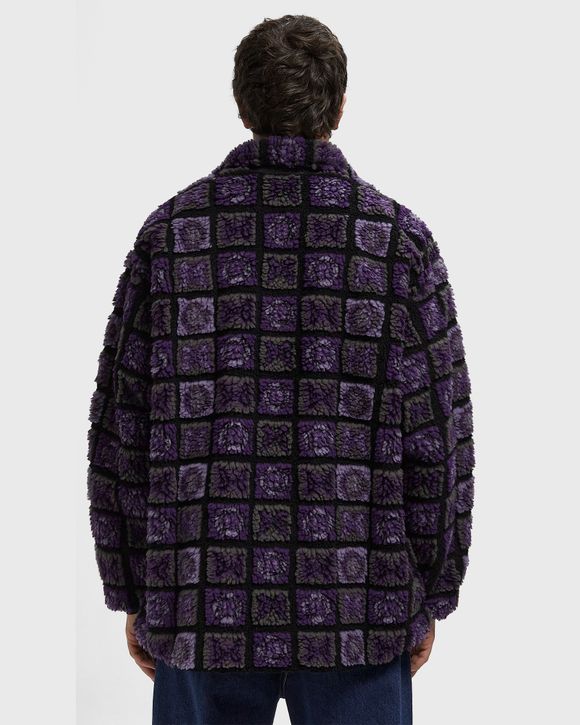 Faux Fur Jacket - Papillon Plaid Pile