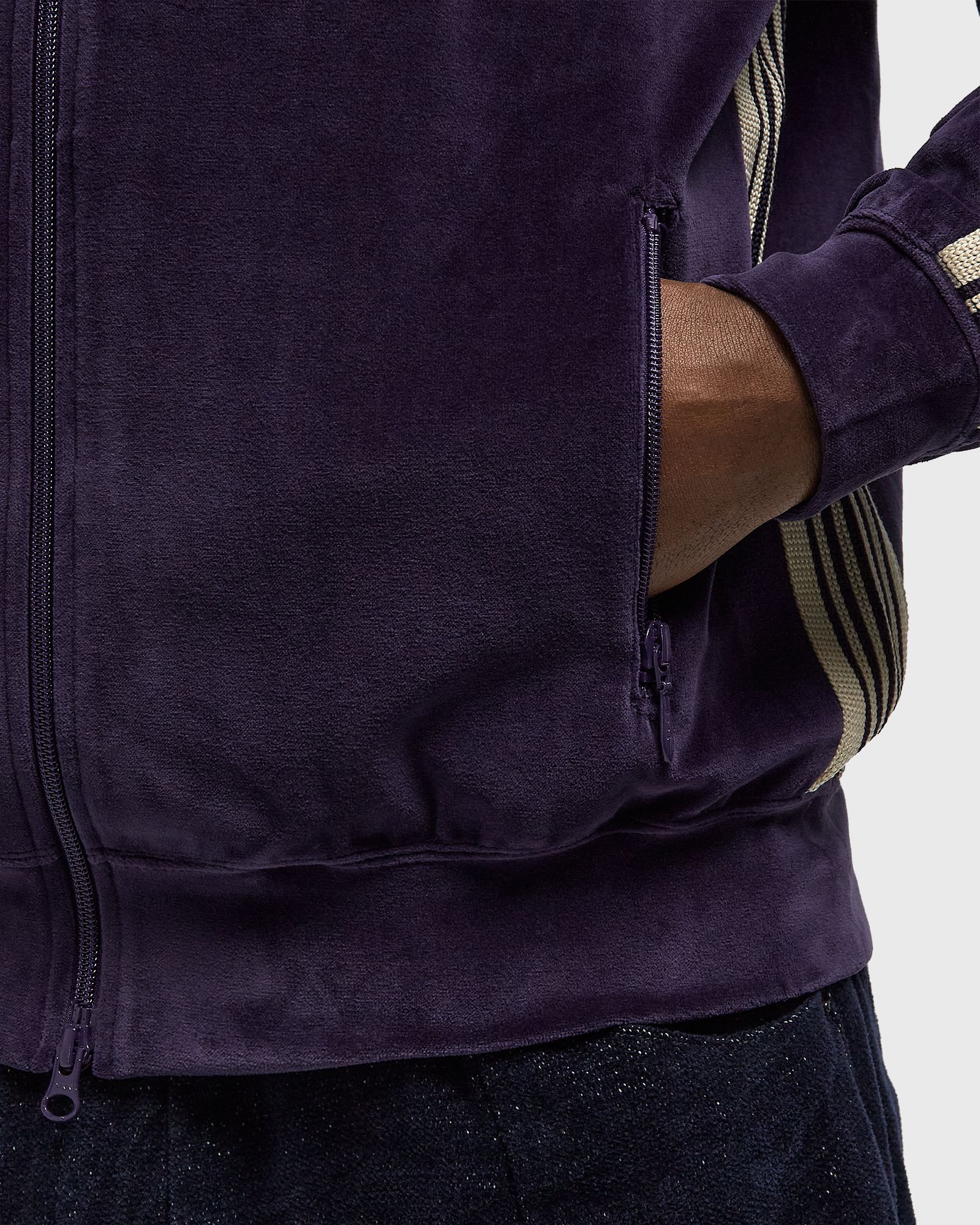 Rib Collar Track Jacket - C/PE Velour