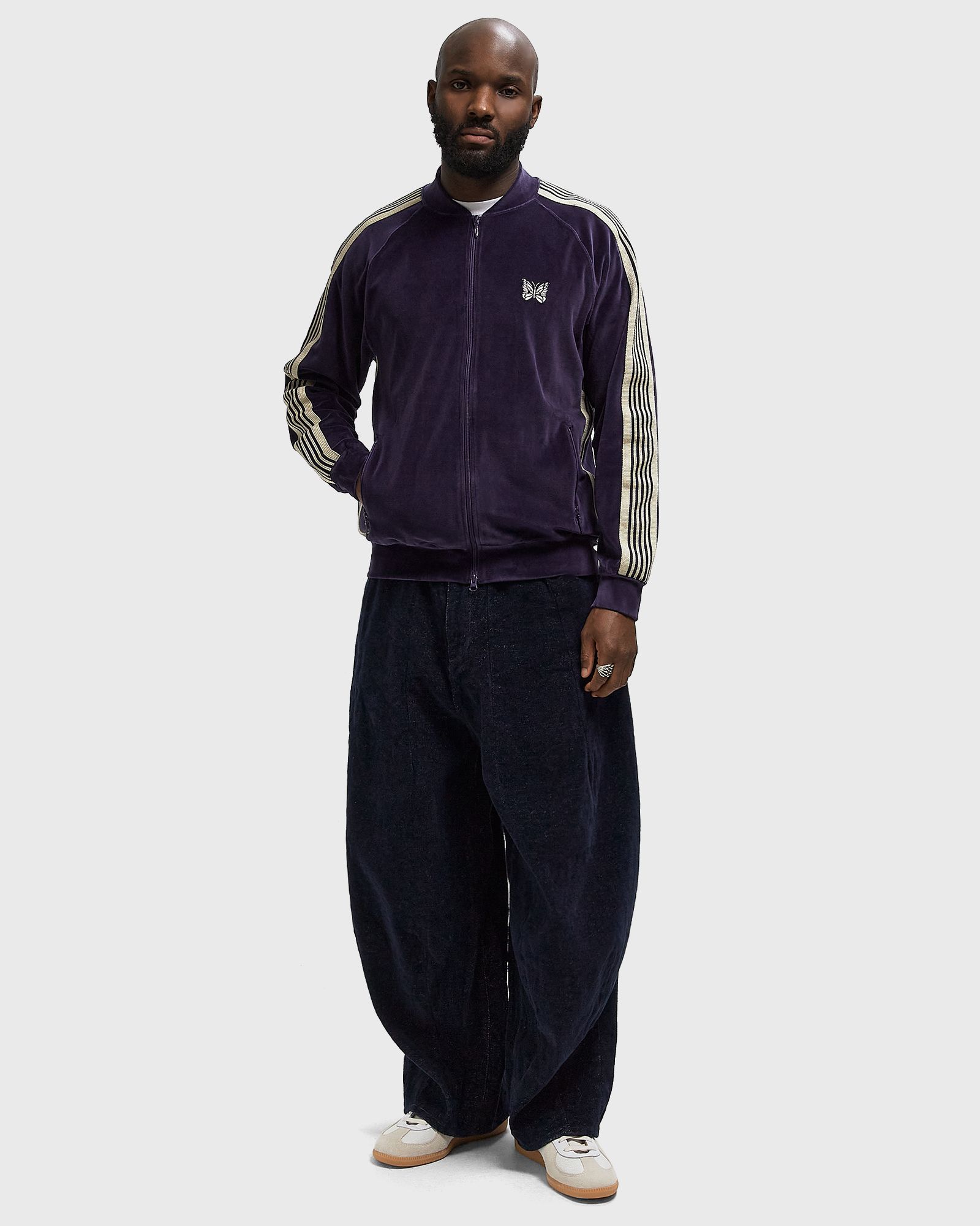 Rib Collar Track Jacket - C/PE Velour