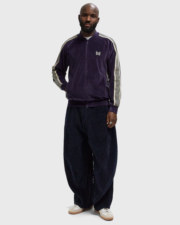 Thumbnail - Rib Collar Track Jacket - C/PE Velour