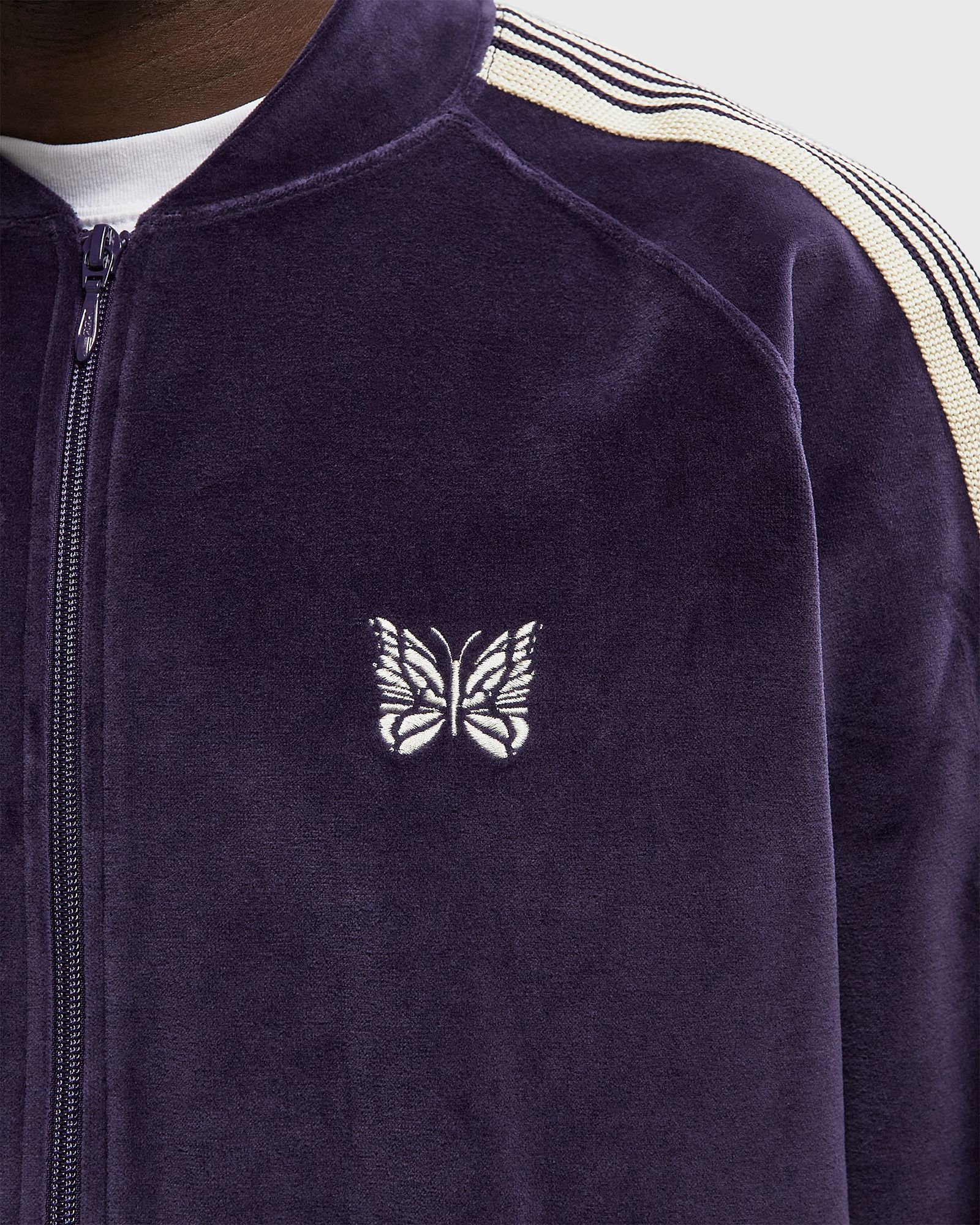 Rib Collar Track Jacket - C/PE Velour