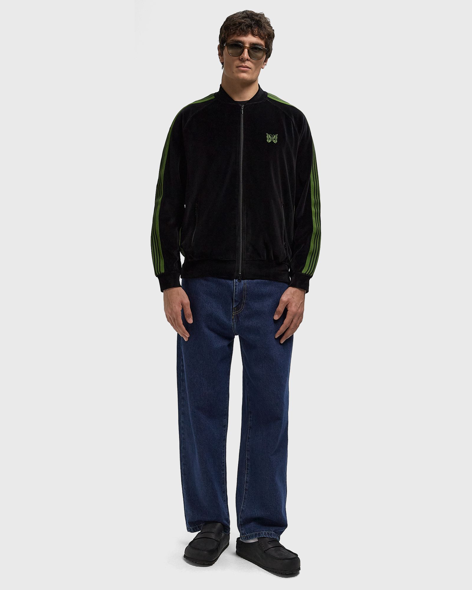 Rib Collar Track Jacket - C/PE Velour