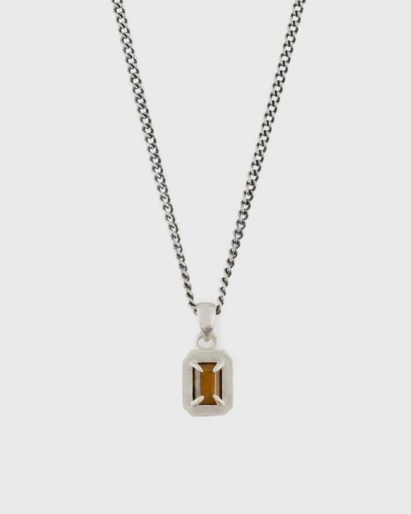 Silver Tigers Eye Blush Necklace