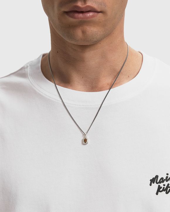 Silver Tigers Eye Blush Necklace