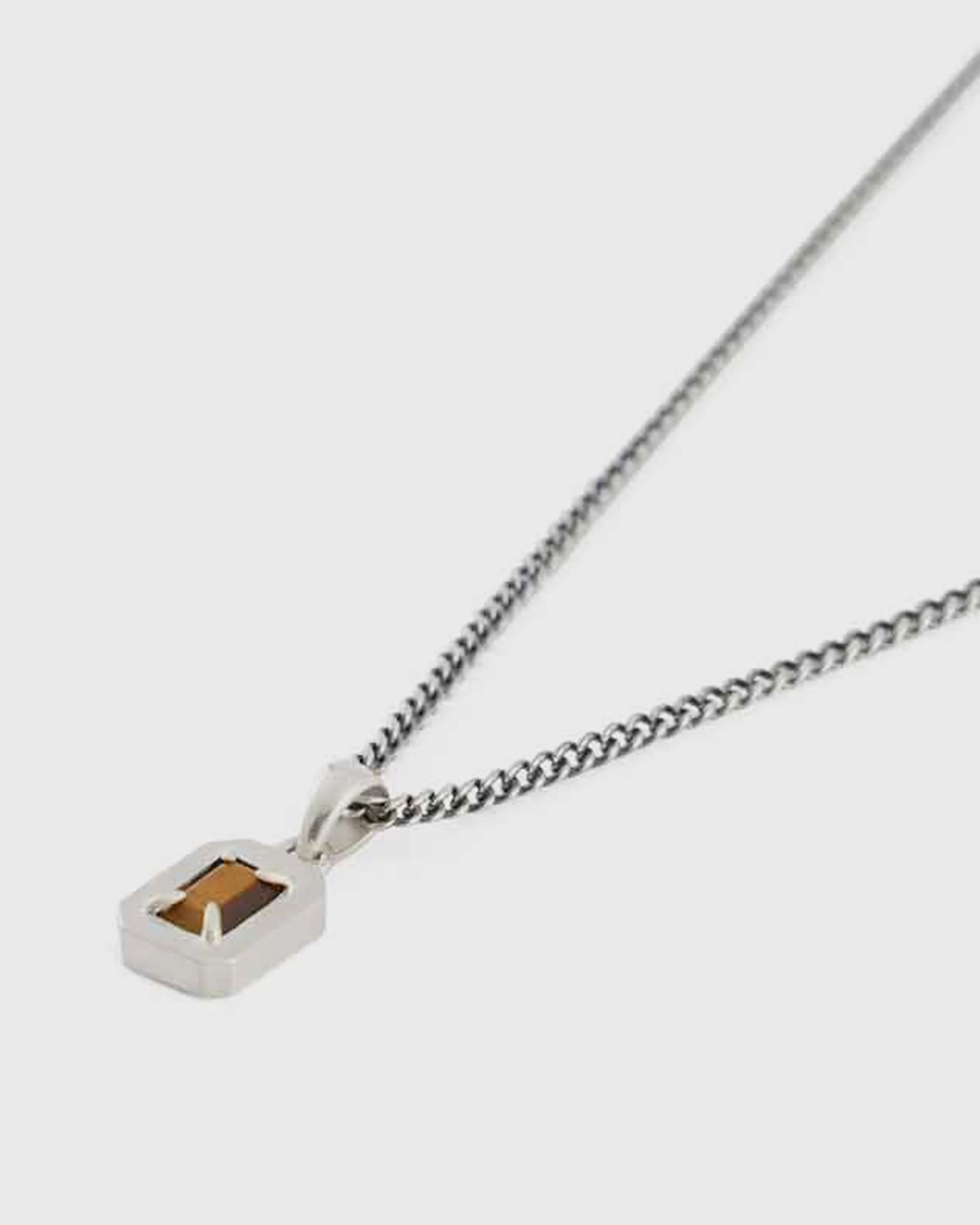 Silver Tigers Eye Blush Necklace