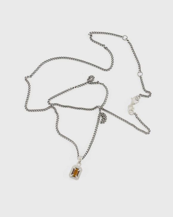 Silver Tigers Eye Blush Necklace