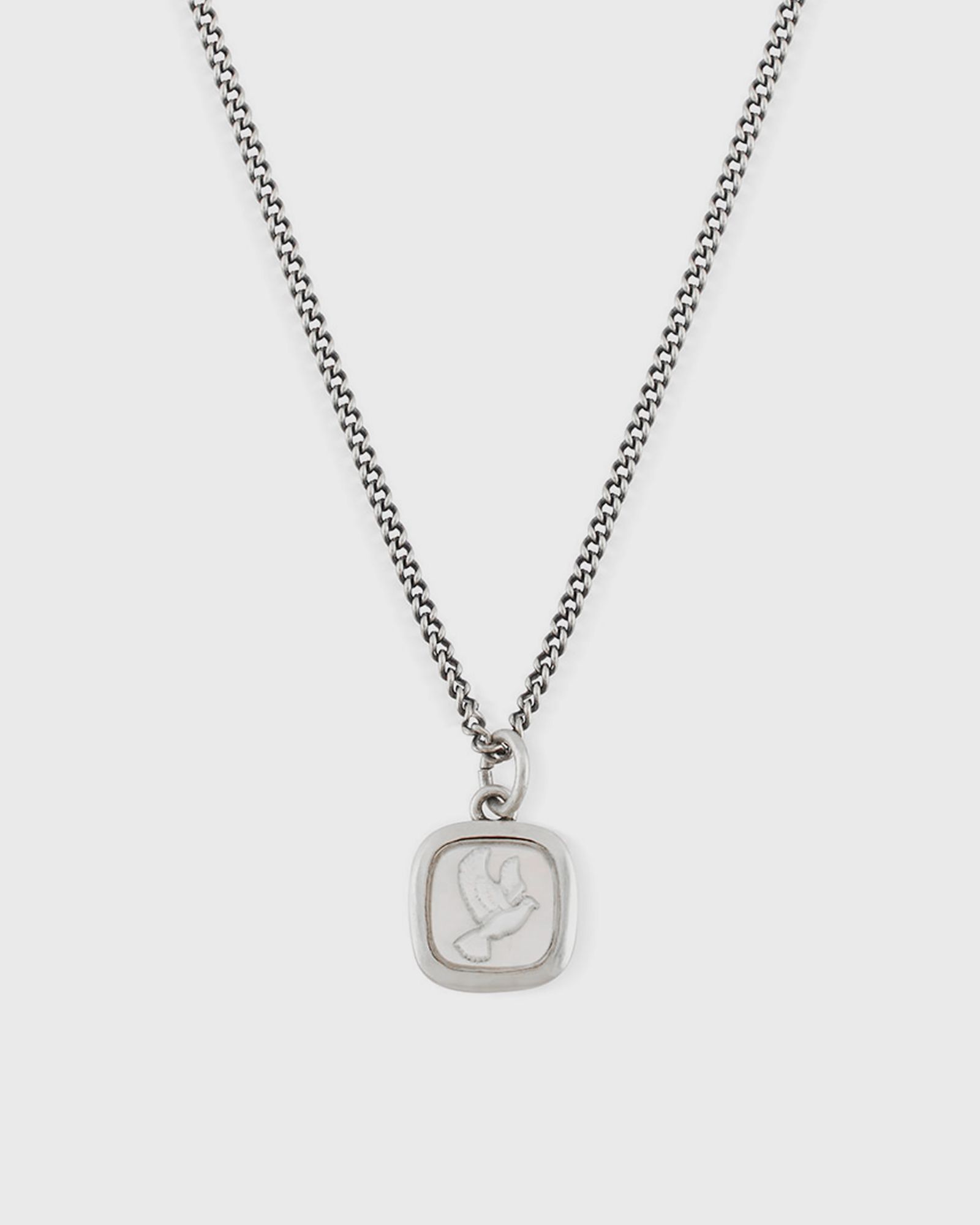 Silver Dove Cameo Necklace