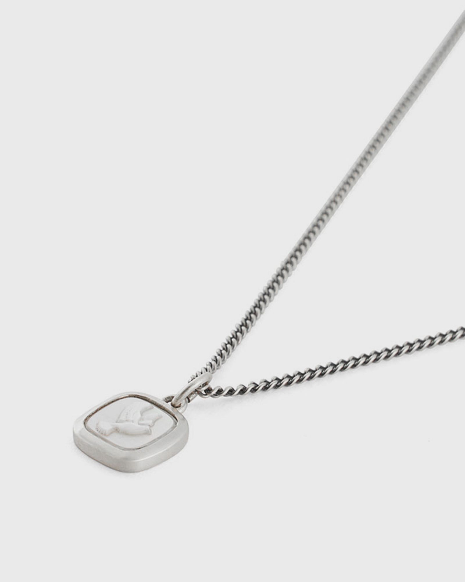 Silver Dove Cameo Necklace