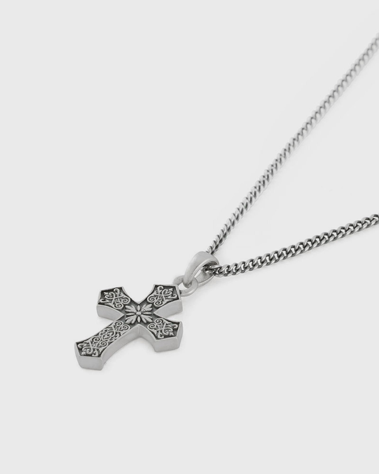 Silver Gothic Cross Necklace