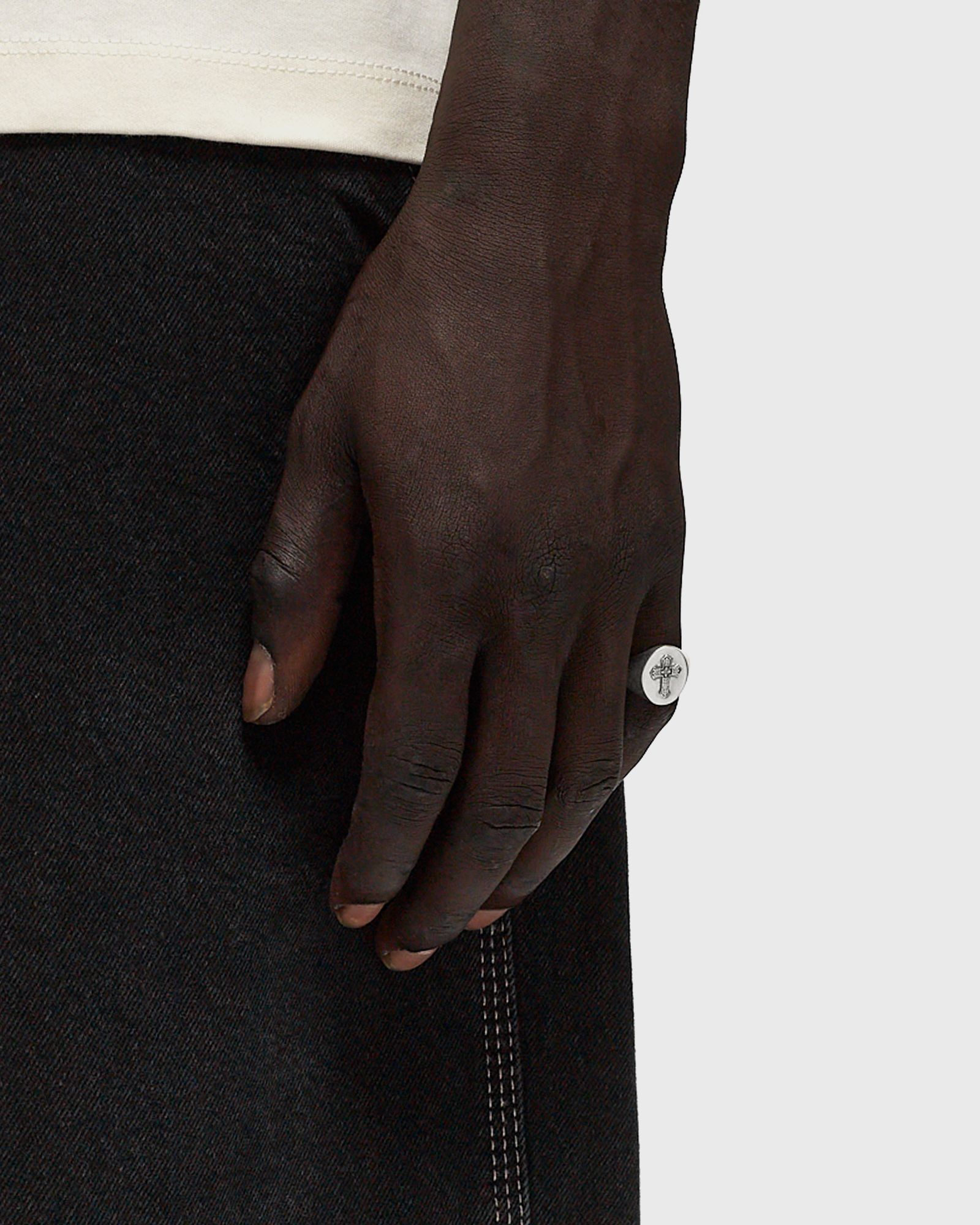 Silver Gothic Cross Ring