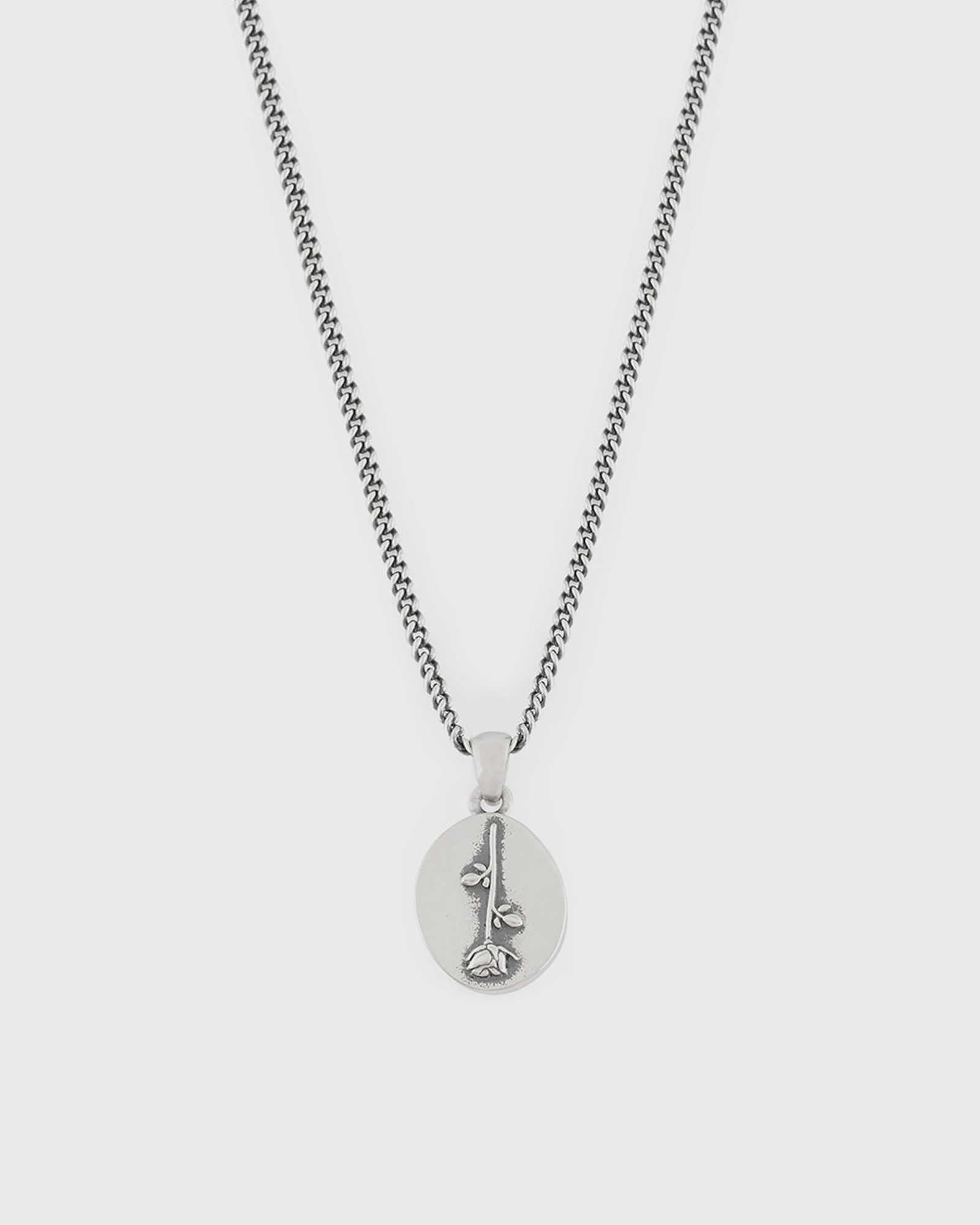 Silver Rose Necklace