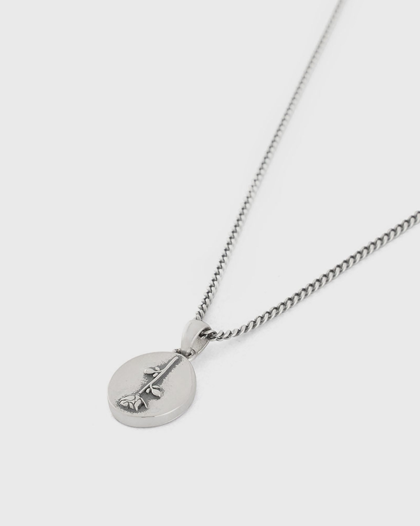 Silver Rose Necklace