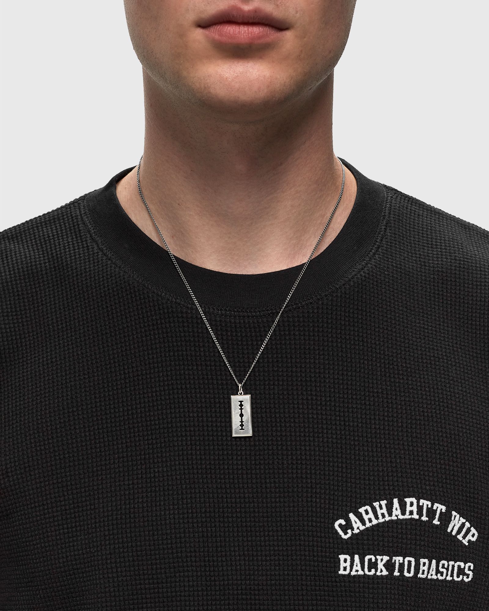 Silver Razor Necklace