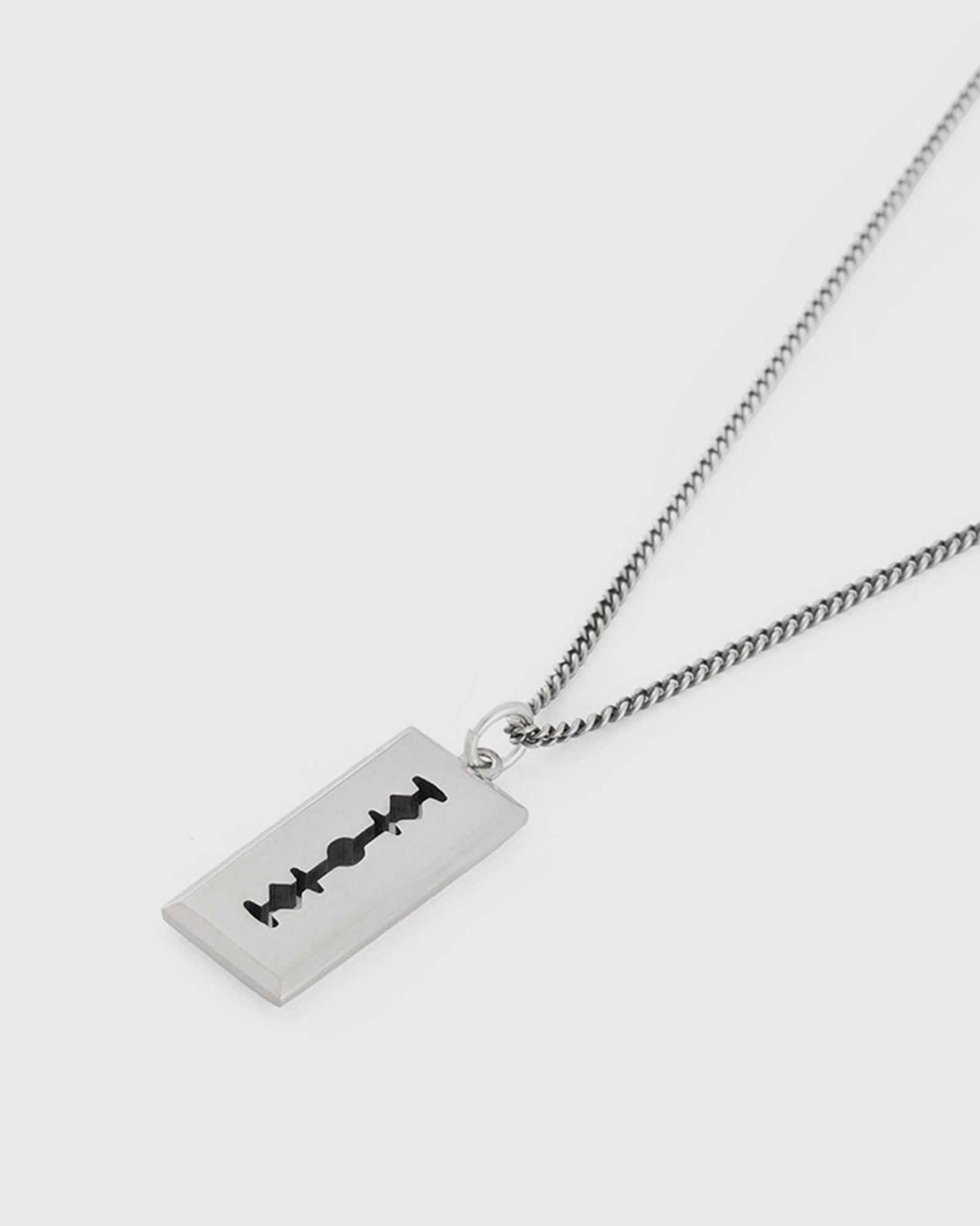 Silver Razor Necklace