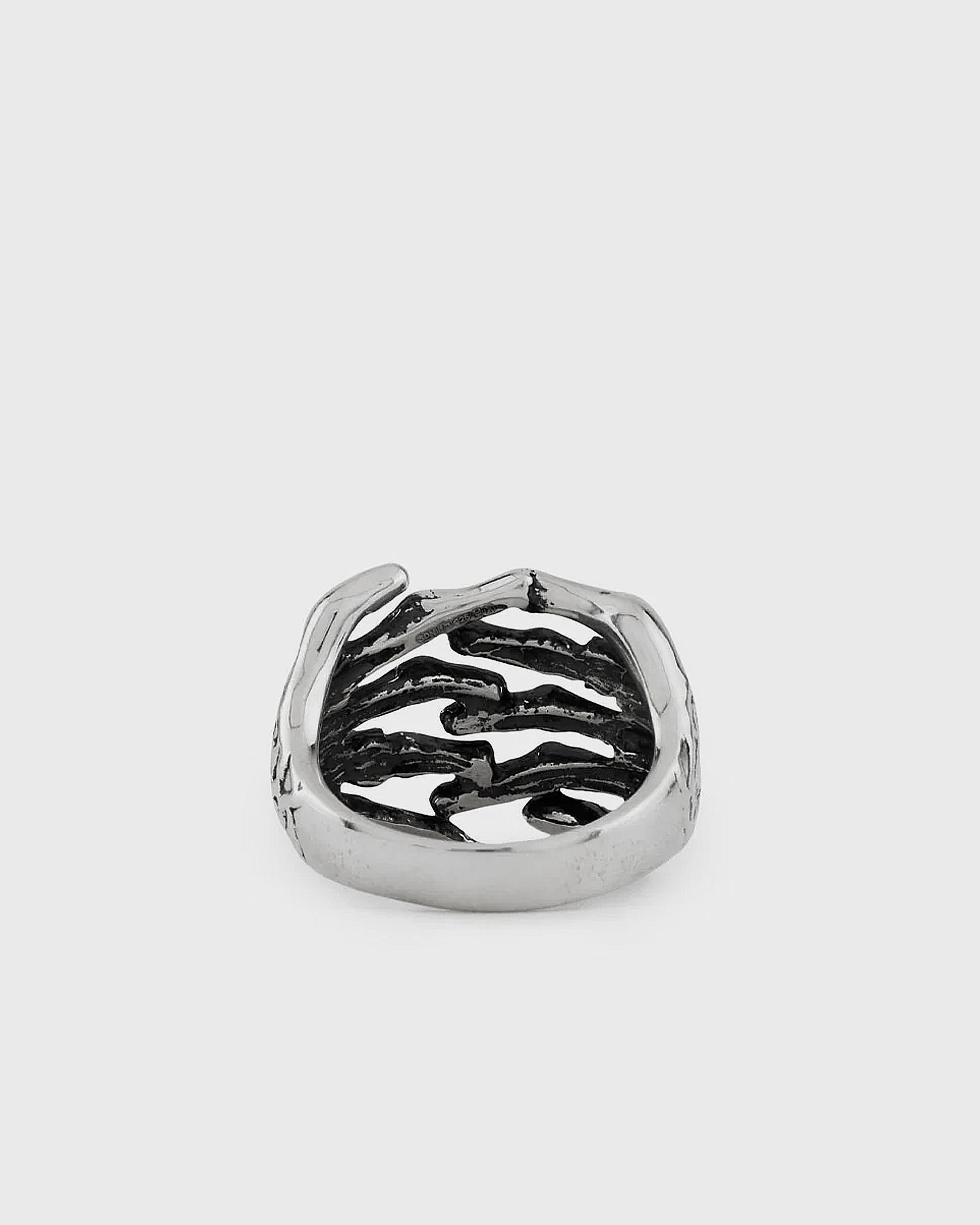 Silver Skeleton Hands Ring