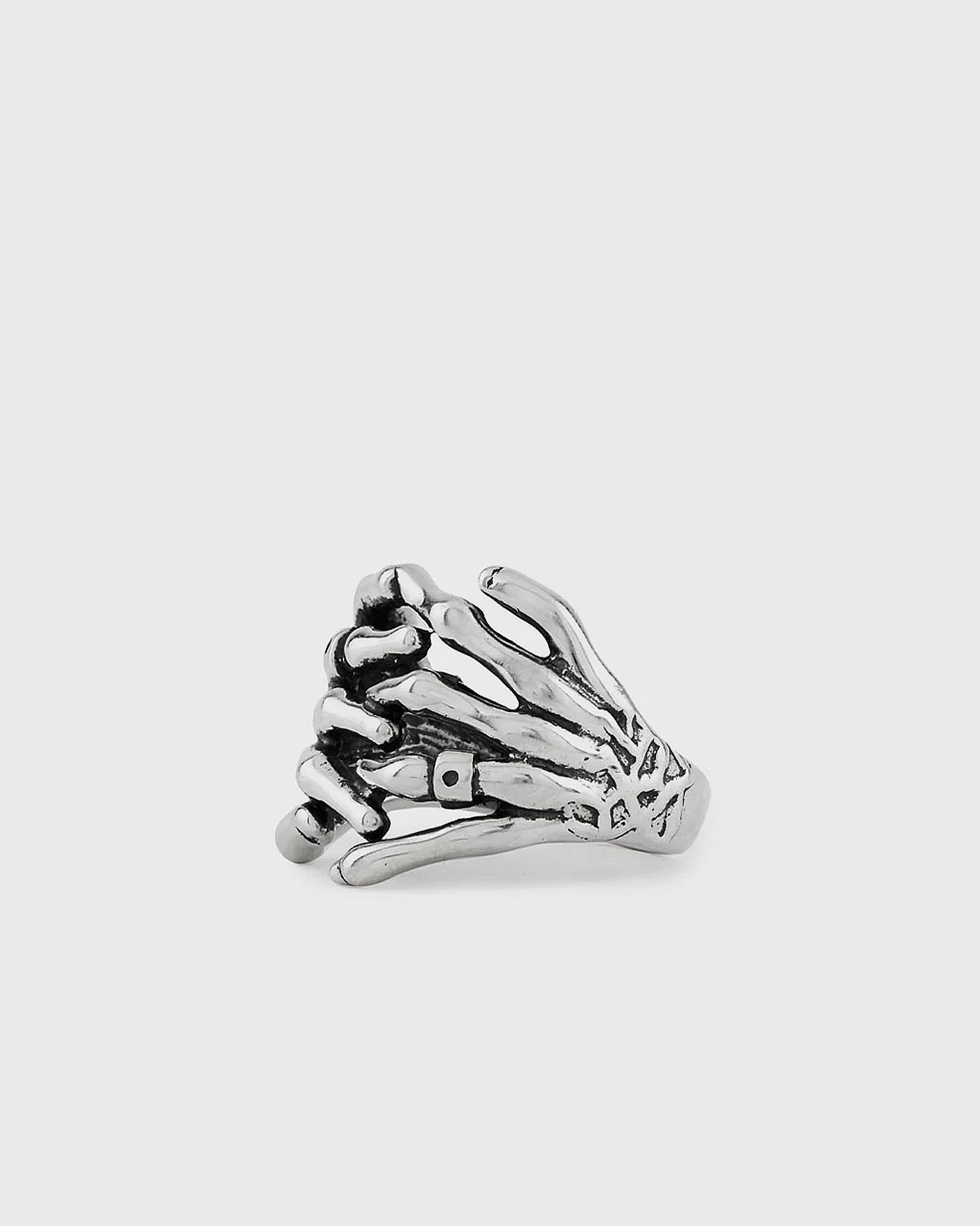 Silver Skeleton Hands Ring