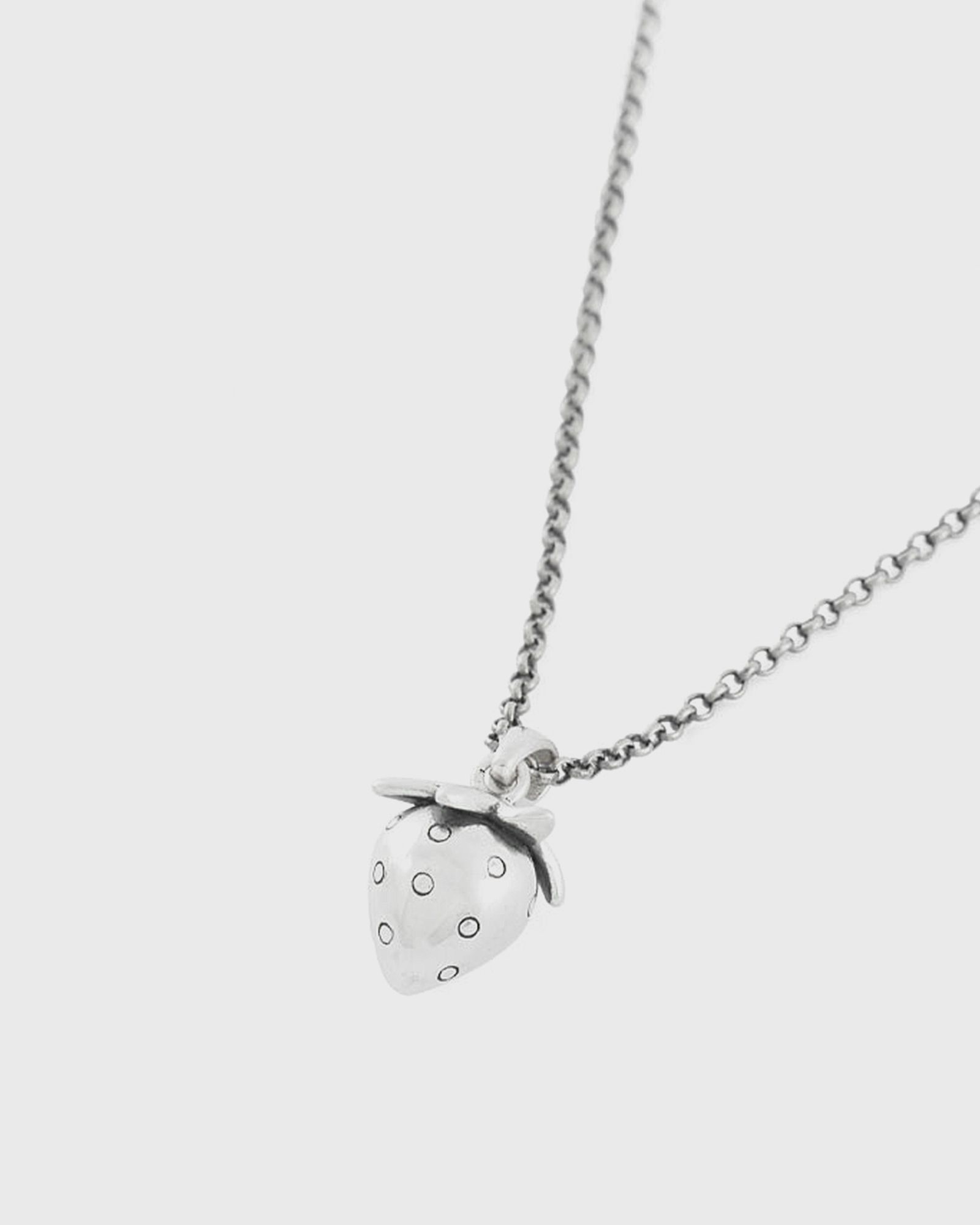 Silver Strawberry Necklace