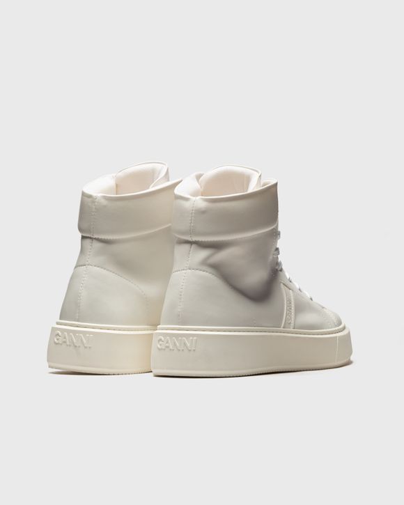 Ganni Sporty Mix Cupsole High Top Sneaker White | BSTN Store
