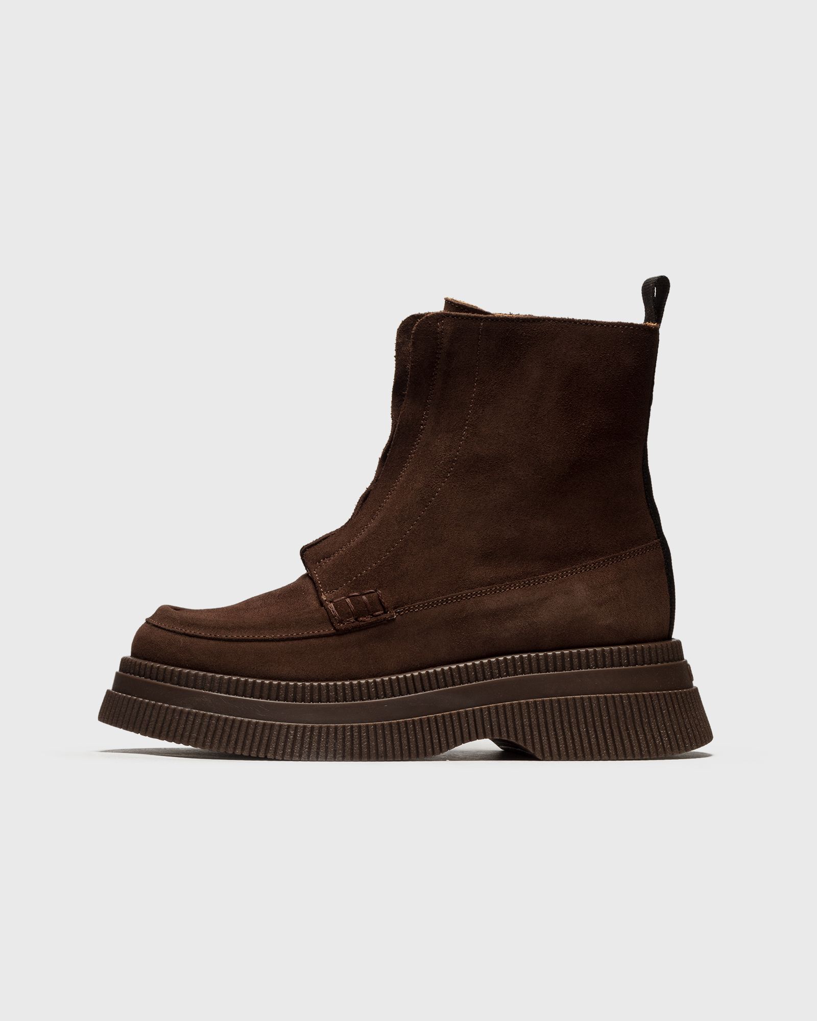 Ganni - creepers wallaby zip boot suede women boots brown in größe:36