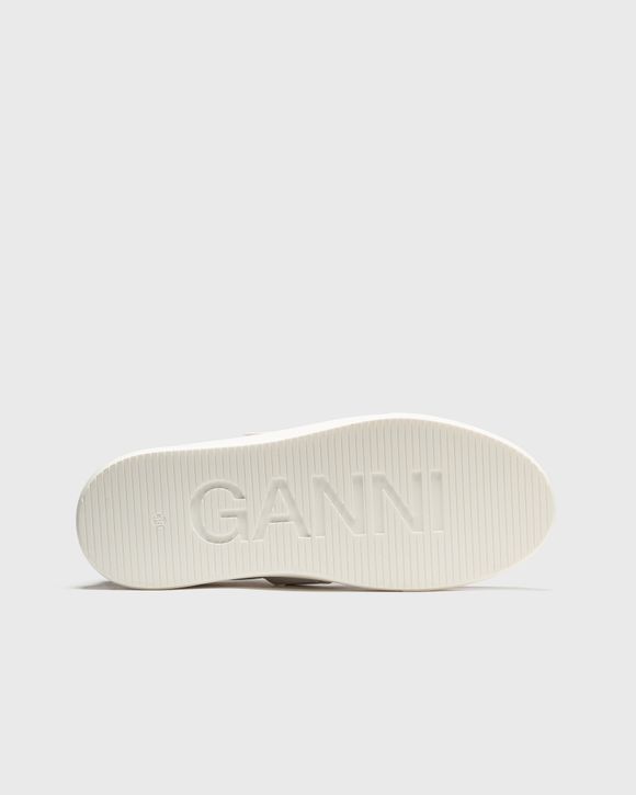 Ganni Sporty Mix Cupsole Low Top Velcro Sneaker Brown/White
