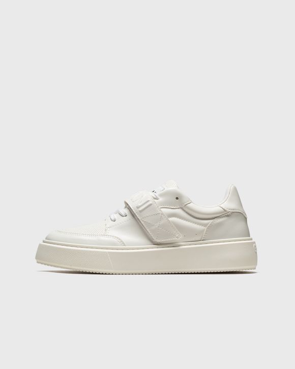 Ganni Sporty Mix Cupsole Low Top Velcro Sneaker White - EGRET