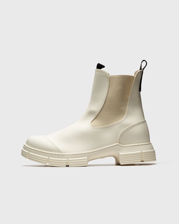 Ganni Recycled Rubber City Boot White - EGRET