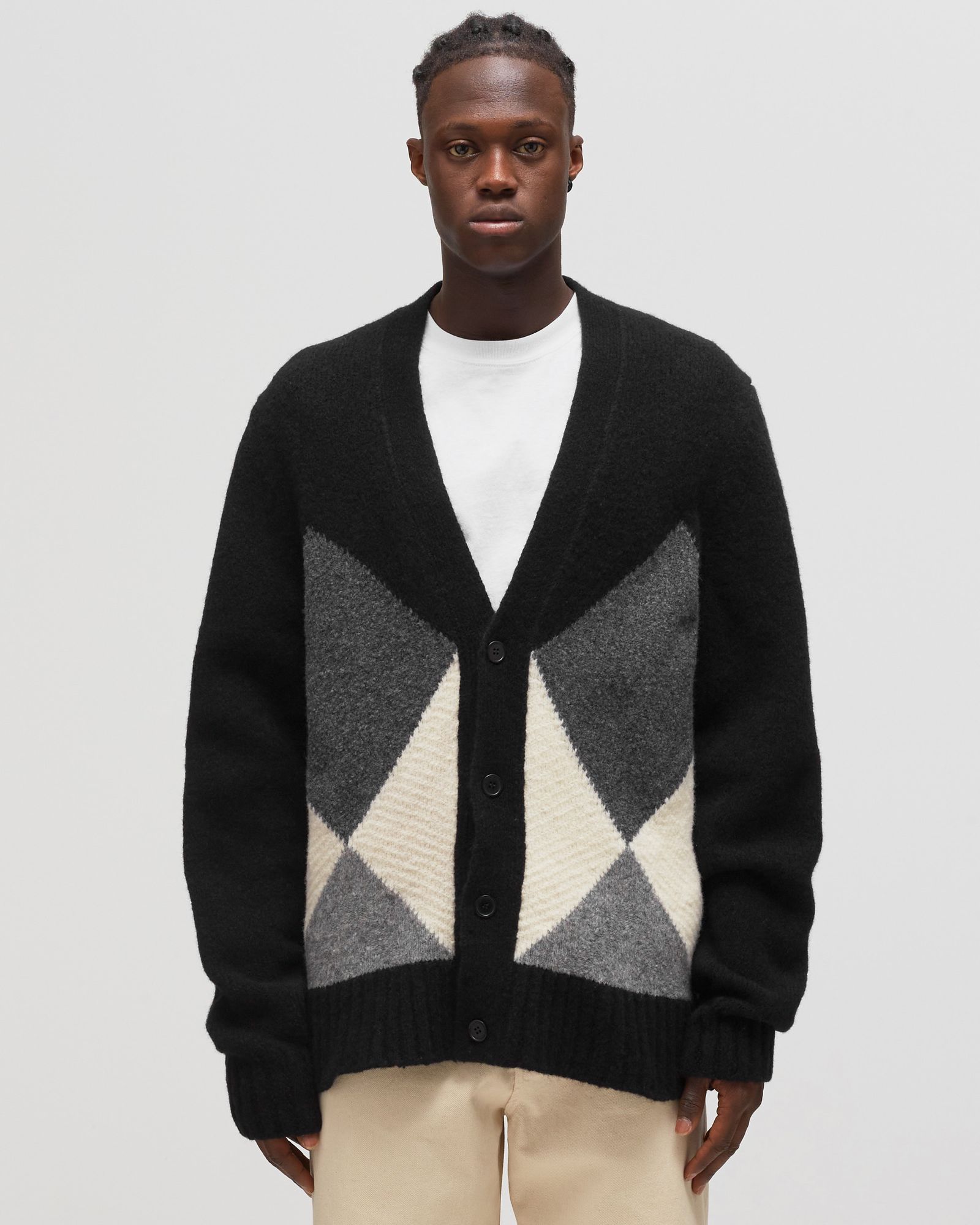 MILES SWEATER TEC WO MULITISTIT ARGYLE