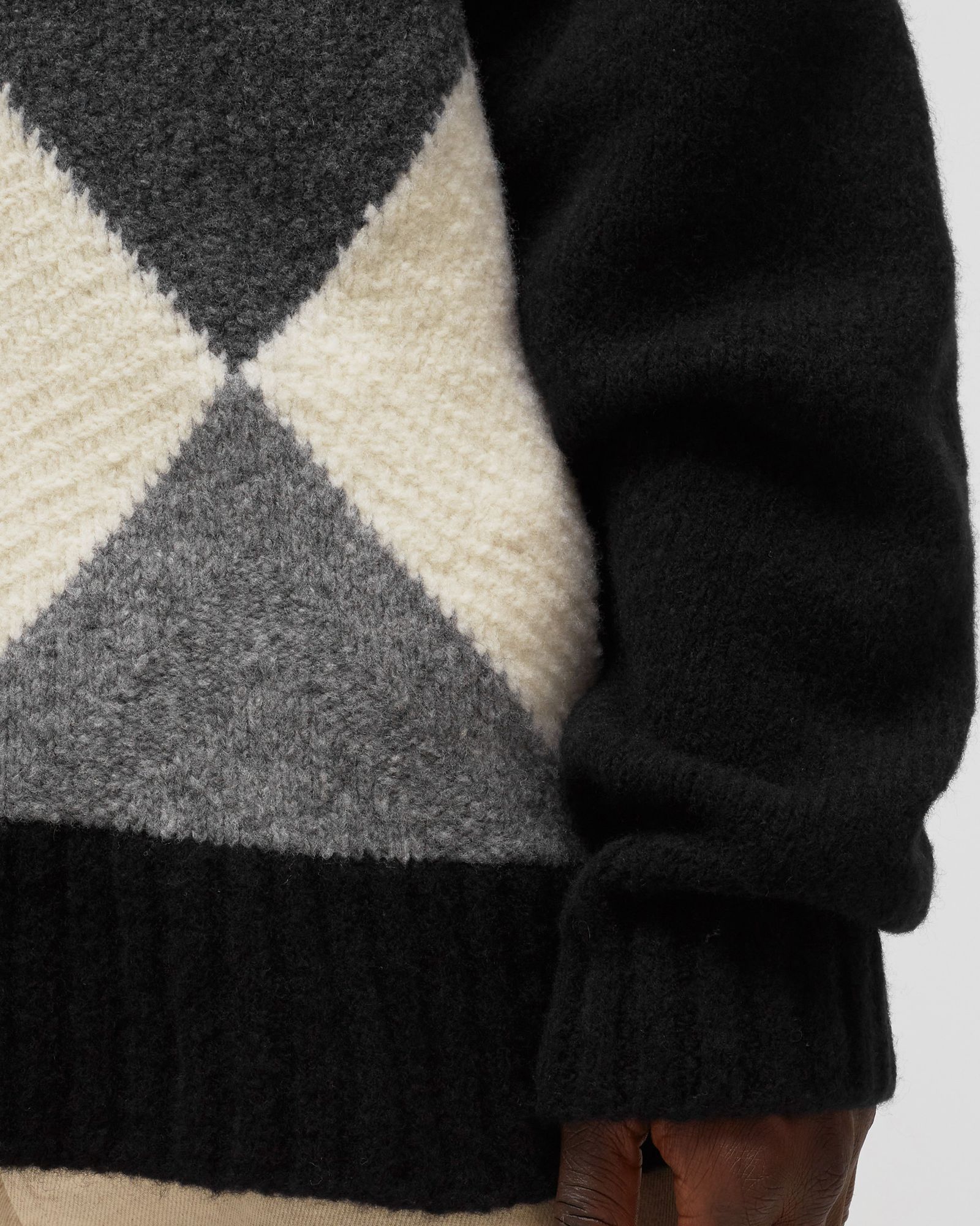 MILES SWEATER TEC WO MULITISTIT ARGYLE