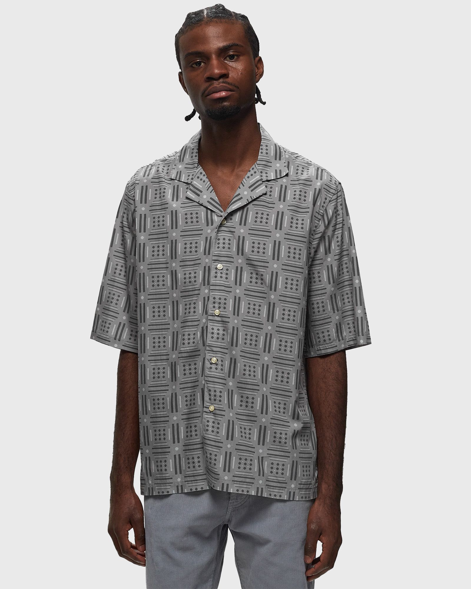 EREN SS ITL CLY CO GEOME PRINT SHIRT