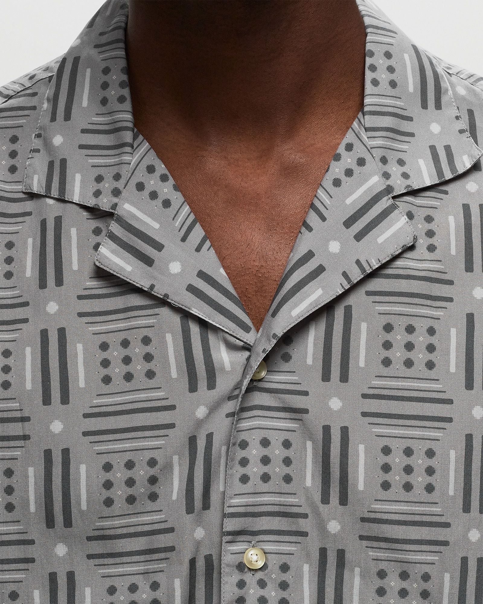 EREN SS ITL CLY CO GEOME PRINT SHIRT