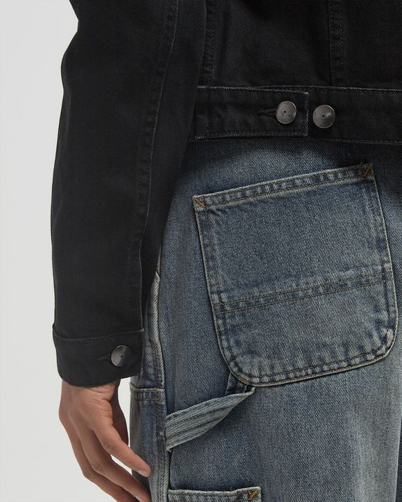 032c washed long-sleeve denim overcoat 032c washed long-sleeve