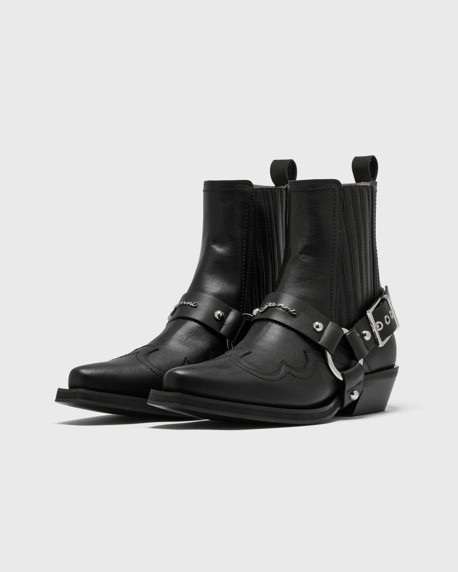 Ganni Fitted Chelsea Western Boot Black | BSTN Store