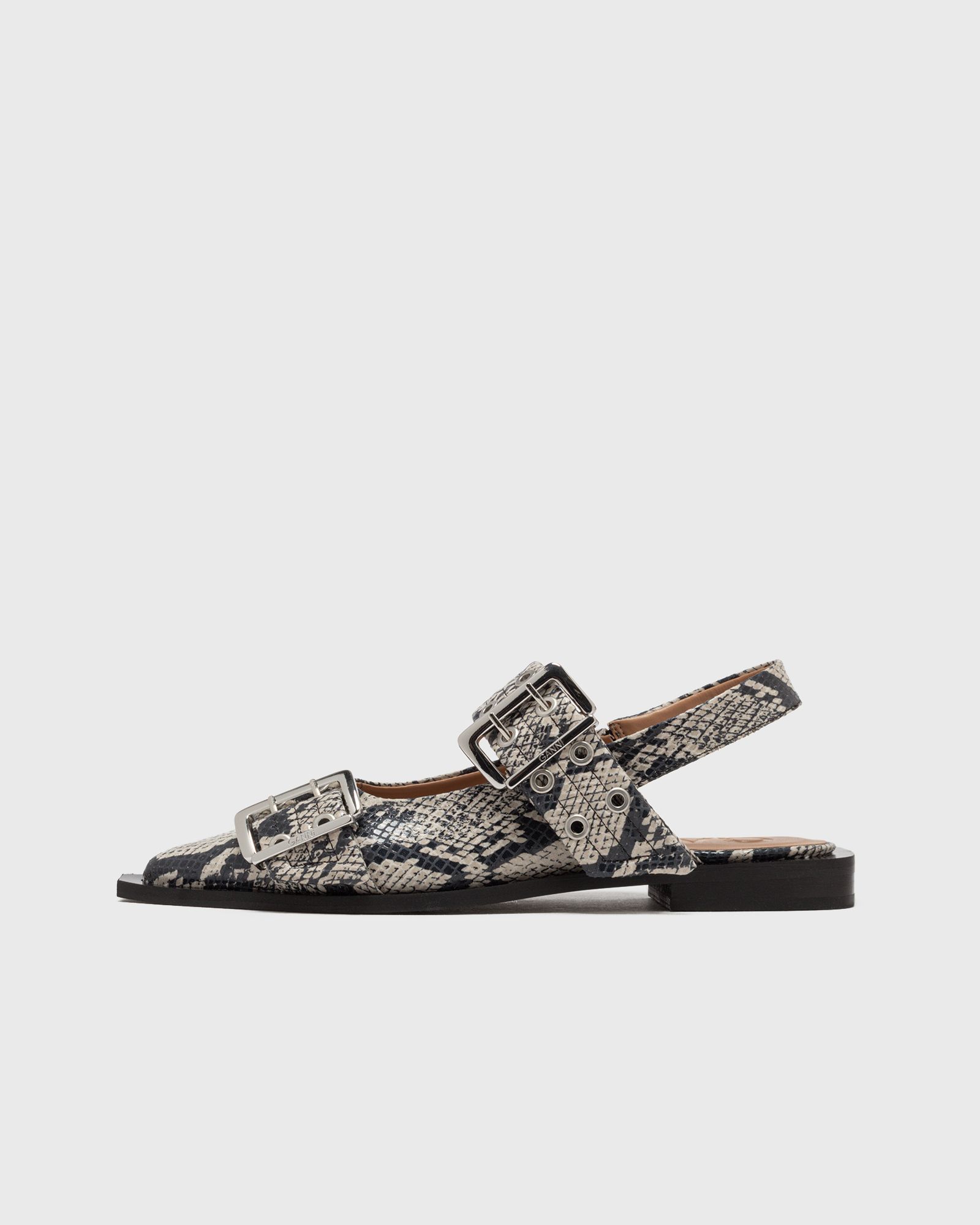 Feminine Buckle Ballerina Snake