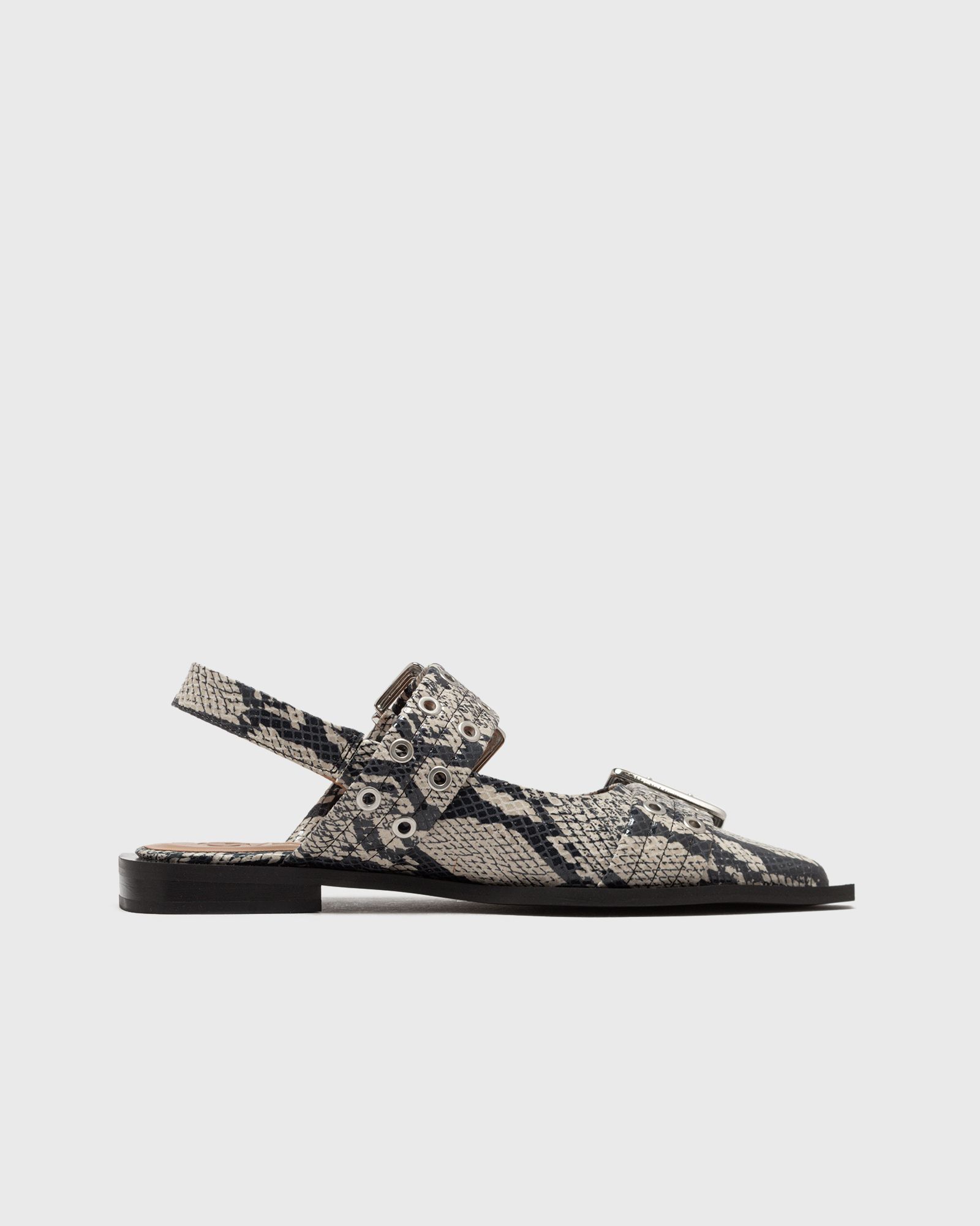 Feminine Buckle Ballerina Snake