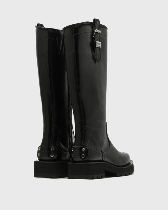 Studs High Boot Crinkle Oleatex